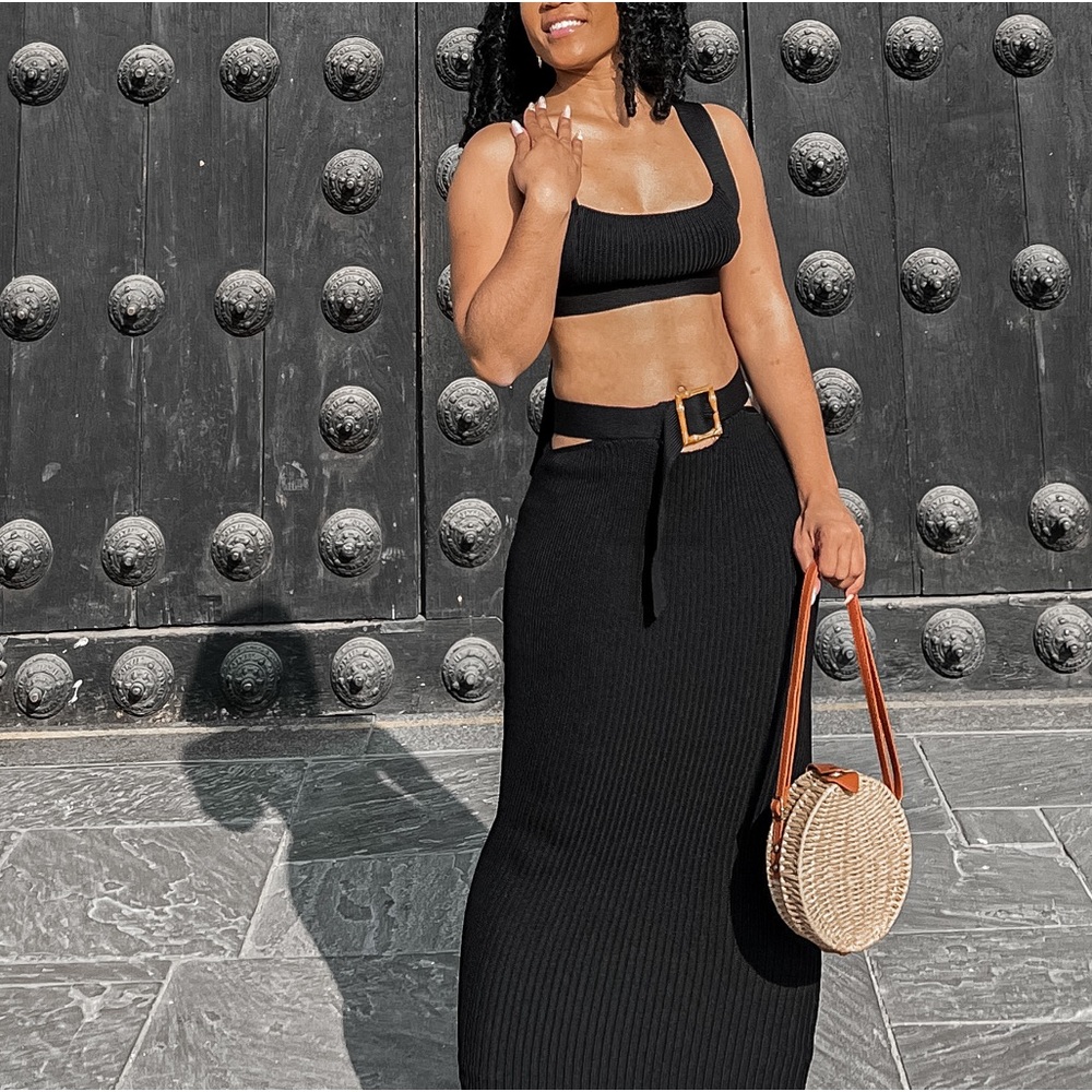 JLUXLABEL Black Skirt Set